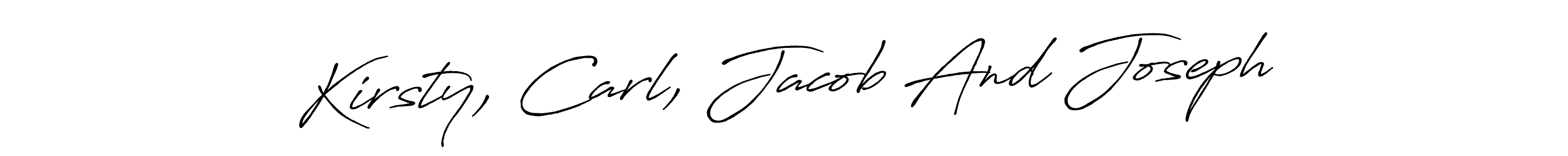Kirsty, Carl, Jacob And Joseph stylish signature style. Best Handwritten Sign (Antro_Vectra_Bolder) for my name. Handwritten Signature Collection Ideas for my name Kirsty, Carl, Jacob And Joseph. Kirsty, Carl, Jacob And Joseph signature style 7 images and pictures png