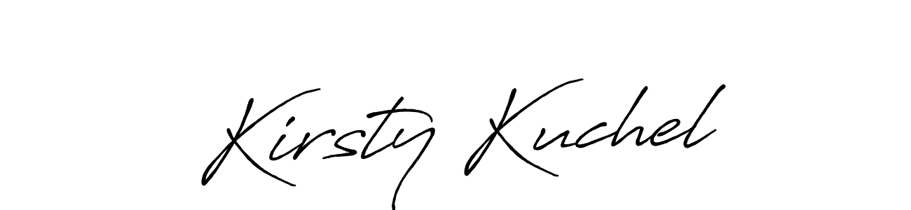 Kirsty Kuchel stylish signature style. Best Handwritten Sign (Antro_Vectra_Bolder) for my name. Handwritten Signature Collection Ideas for my name Kirsty Kuchel. Kirsty Kuchel signature style 7 images and pictures png