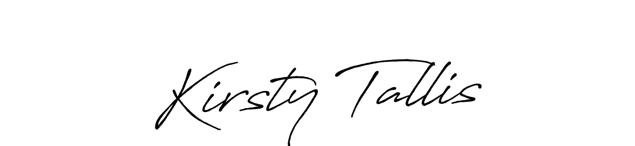How to make Kirsty Tallis name signature. Use Antro_Vectra_Bolder style for creating short signs online. This is the latest handwritten sign. Kirsty Tallis signature style 7 images and pictures png
