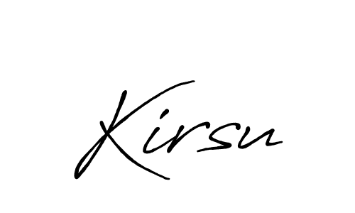 Also You can easily find your signature by using the search form. We will create Kirsu name handwritten signature images for you free of cost using Antro_Vectra_Bolder sign style. Kirsu signature style 7 images and pictures png