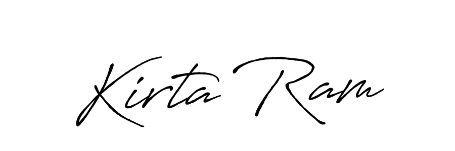 Create a beautiful signature design for name Kirta Ram. With this signature (Antro_Vectra_Bolder) fonts, you can make a handwritten signature for free. Kirta Ram signature style 7 images and pictures png