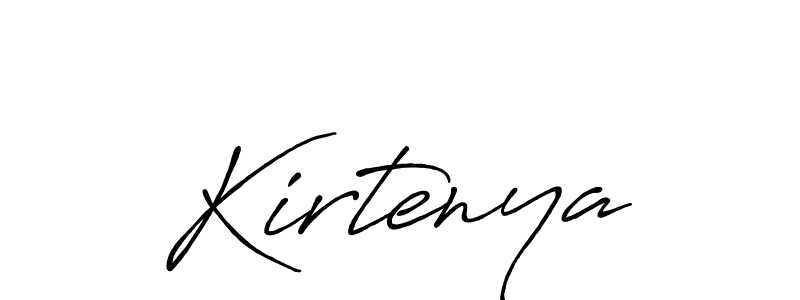 Similarly Antro_Vectra_Bolder is the best handwritten signature design. Signature creator online .You can use it as an online autograph creator for name Kirtenya. Kirtenya signature style 7 images and pictures png