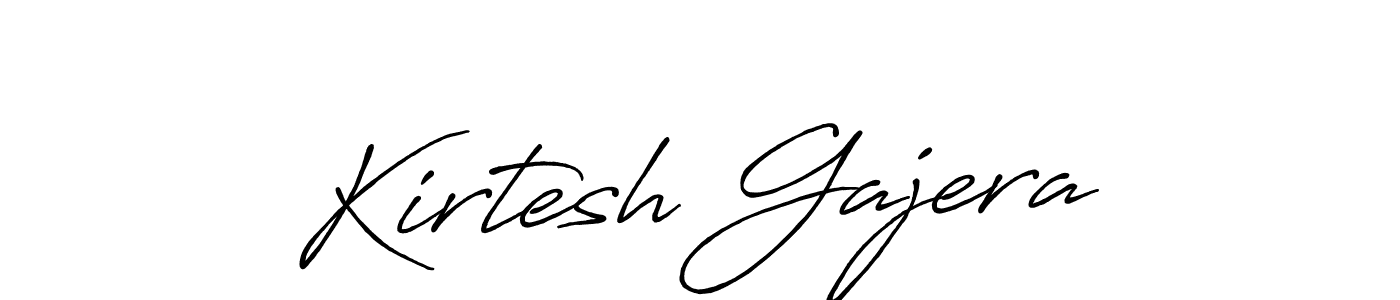 Also we have Kirtesh Gajera name is the best signature style. Create professional handwritten signature collection using Antro_Vectra_Bolder autograph style. Kirtesh Gajera signature style 7 images and pictures png