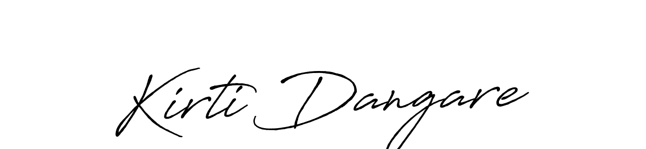 Use a signature maker to create a handwritten signature online. With this signature software, you can design (Antro_Vectra_Bolder) your own signature for name Kirti Dangare. Kirti Dangare signature style 7 images and pictures png