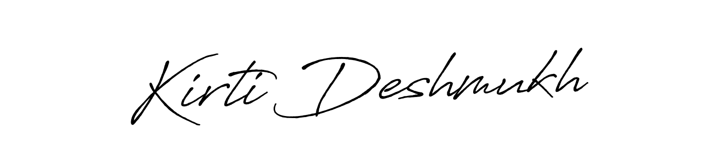 Also we have Kirti Deshmukh name is the best signature style. Create professional handwritten signature collection using Antro_Vectra_Bolder autograph style. Kirti Deshmukh signature style 7 images and pictures png