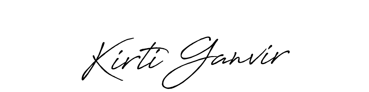 Use a signature maker to create a handwritten signature online. With this signature software, you can design (Antro_Vectra_Bolder) your own signature for name Kirti Ganvir. Kirti Ganvir signature style 7 images and pictures png