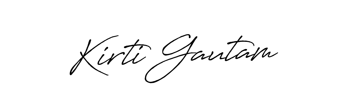 Also we have Kirti Gautam name is the best signature style. Create professional handwritten signature collection using Antro_Vectra_Bolder autograph style. Kirti Gautam signature style 7 images and pictures png