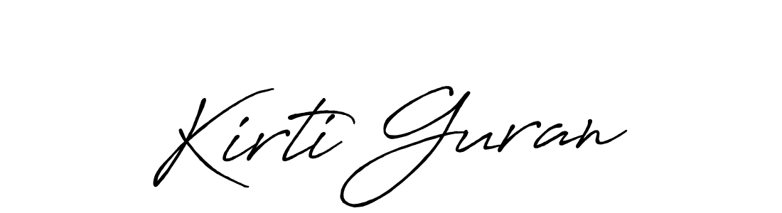 Kirti Guran stylish signature style. Best Handwritten Sign (Antro_Vectra_Bolder) for my name. Handwritten Signature Collection Ideas for my name Kirti Guran. Kirti Guran signature style 7 images and pictures png