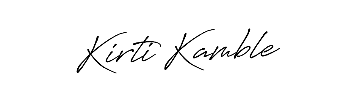 Create a beautiful signature design for name Kirti Kamble. With this signature (Antro_Vectra_Bolder) fonts, you can make a handwritten signature for free. Kirti Kamble signature style 7 images and pictures png