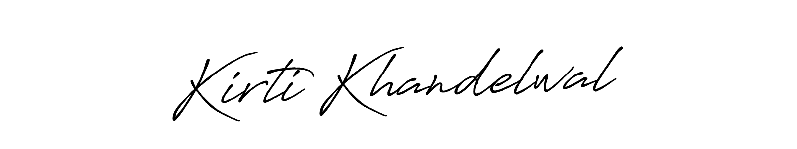 Make a short Kirti Khandelwal signature style. Manage your documents anywhere anytime using Antro_Vectra_Bolder. Create and add eSignatures, submit forms, share and send files easily. Kirti Khandelwal signature style 7 images and pictures png