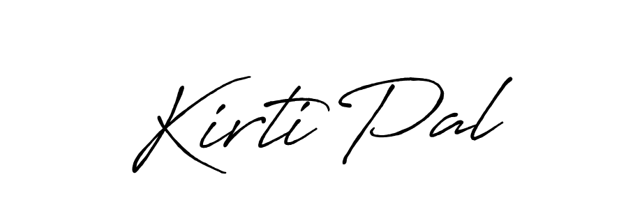 Create a beautiful signature design for name Kirti Pal. With this signature (Antro_Vectra_Bolder) fonts, you can make a handwritten signature for free. Kirti Pal signature style 7 images and pictures png