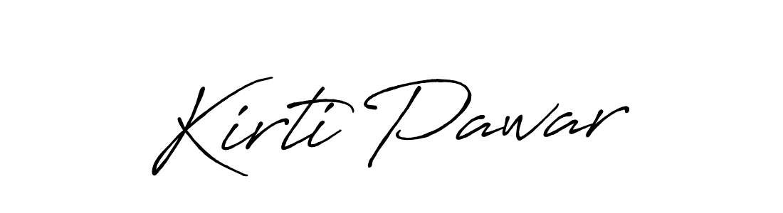 Make a beautiful signature design for name Kirti Pawar. With this signature (Antro_Vectra_Bolder) style, you can create a handwritten signature for free. Kirti Pawar signature style 7 images and pictures png