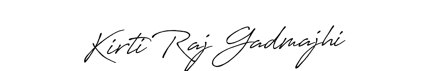 How to make Kirti Raj Gadmajhi signature? Antro_Vectra_Bolder is a professional autograph style. Create handwritten signature for Kirti Raj Gadmajhi name. Kirti Raj Gadmajhi signature style 7 images and pictures png