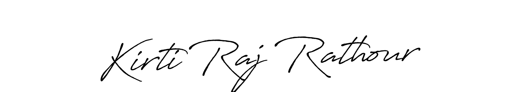 How to make Kirti Raj Rathour signature? Antro_Vectra_Bolder is a professional autograph style. Create handwritten signature for Kirti Raj Rathour name. Kirti Raj Rathour signature style 7 images and pictures png