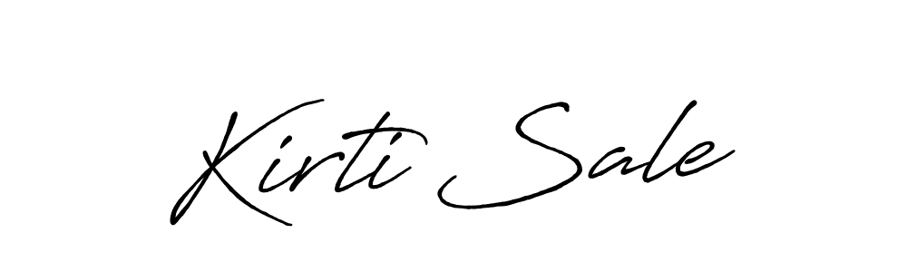 How to make Kirti Sale name signature. Use Antro_Vectra_Bolder style for creating short signs online. This is the latest handwritten sign. Kirti Sale signature style 7 images and pictures png
