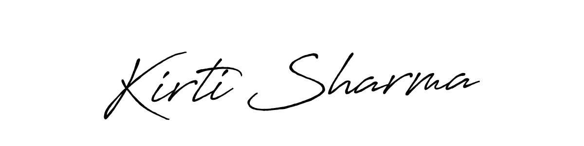 How to make Kirti Sharma name signature. Use Antro_Vectra_Bolder style for creating short signs online. This is the latest handwritten sign. Kirti Sharma signature style 7 images and pictures png