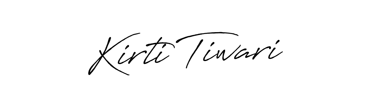 How to make Kirti Tiwari name signature. Use Antro_Vectra_Bolder style for creating short signs online. This is the latest handwritten sign. Kirti Tiwari signature style 7 images and pictures png