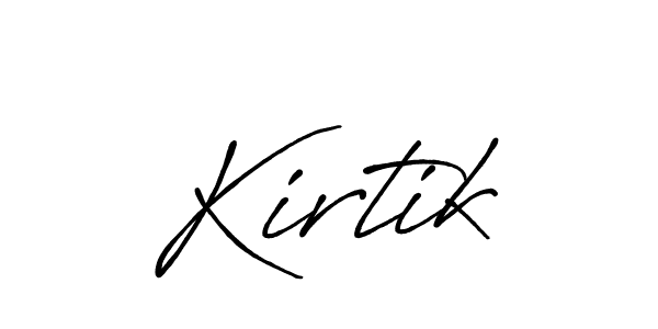 Create a beautiful signature design for name Kirtik. With this signature (Antro_Vectra_Bolder) fonts, you can make a handwritten signature for free. Kirtik signature style 7 images and pictures png