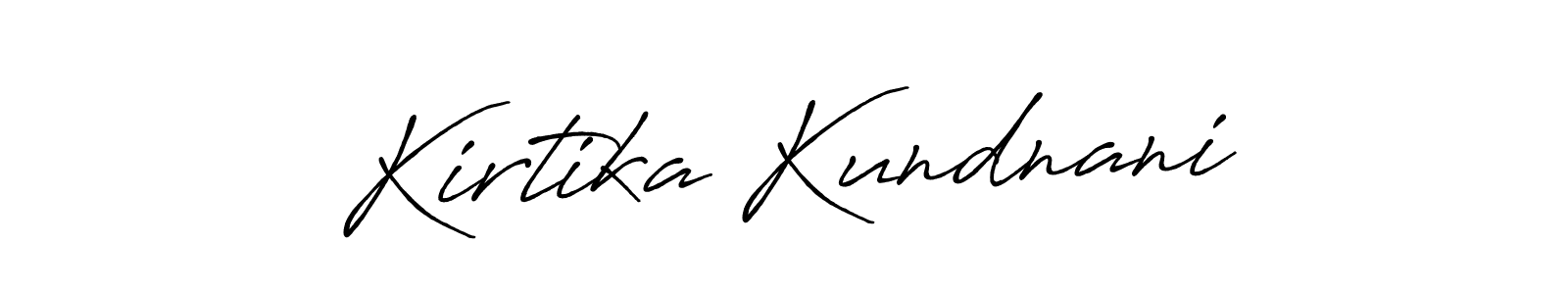 Create a beautiful signature design for name Kirtika Kundnani. With this signature (Antro_Vectra_Bolder) fonts, you can make a handwritten signature for free. Kirtika Kundnani signature style 7 images and pictures png