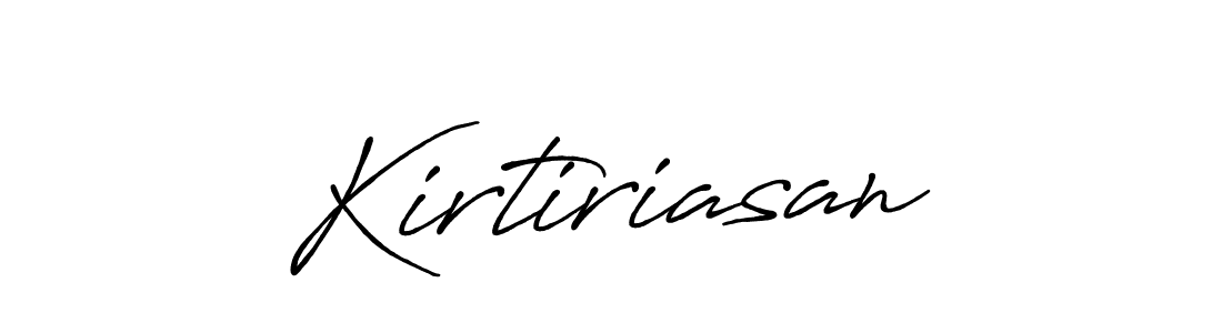 Make a beautiful signature design for name Kirtiriasan. With this signature (Antro_Vectra_Bolder) style, you can create a handwritten signature for free. Kirtiriasan signature style 7 images and pictures png