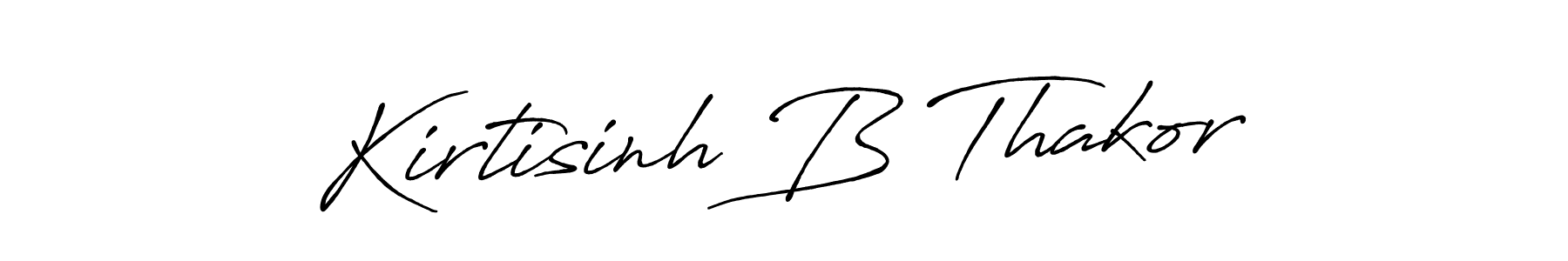 The best way (Antro_Vectra_Bolder) to make a short signature is to pick only two or three words in your name. The name Kirtisinh B Thakor include a total of six letters. For converting this name. Kirtisinh B Thakor signature style 7 images and pictures png