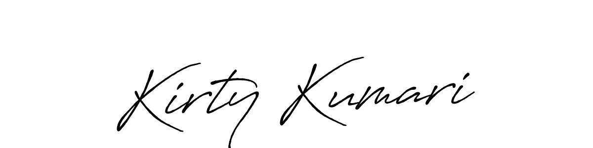 How to make Kirty Kumari name signature. Use Antro_Vectra_Bolder style for creating short signs online. This is the latest handwritten sign. Kirty Kumari signature style 7 images and pictures png