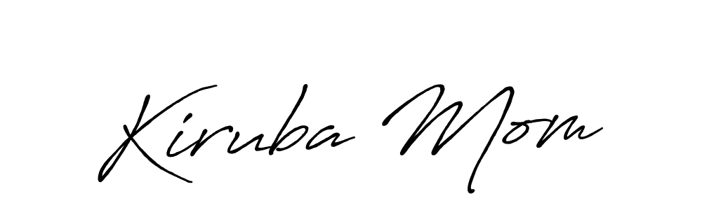 How to make Kiruba Mom signature? Antro_Vectra_Bolder is a professional autograph style. Create handwritten signature for Kiruba Mom name. Kiruba Mom signature style 7 images and pictures png