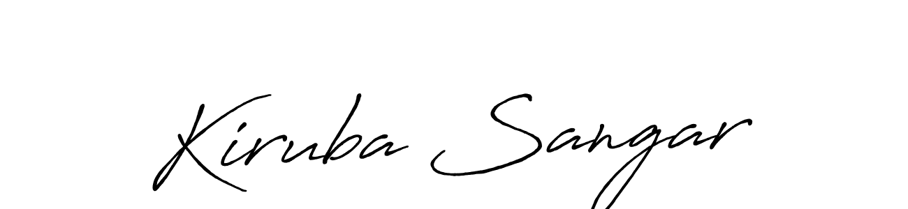 How to make Kiruba Sangar signature? Antro_Vectra_Bolder is a professional autograph style. Create handwritten signature for Kiruba Sangar name. Kiruba Sangar signature style 7 images and pictures png