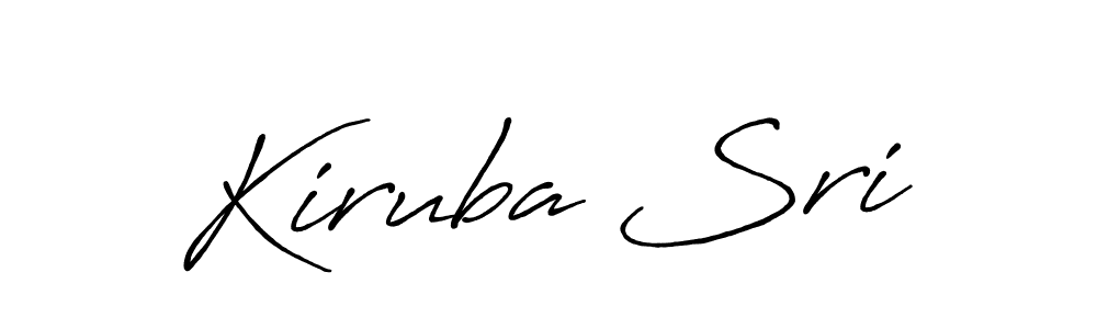 Also we have Kiruba Sri name is the best signature style. Create professional handwritten signature collection using Antro_Vectra_Bolder autograph style. Kiruba Sri signature style 7 images and pictures png