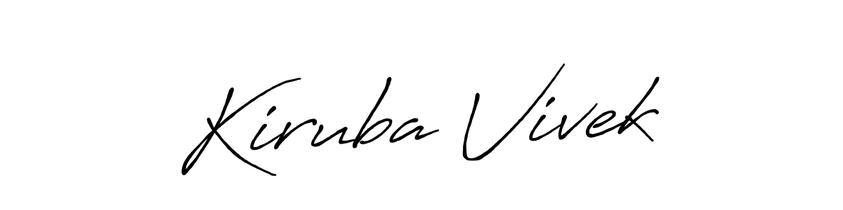 Make a short Kiruba Vivek signature style. Manage your documents anywhere anytime using Antro_Vectra_Bolder. Create and add eSignatures, submit forms, share and send files easily. Kiruba Vivek signature style 7 images and pictures png