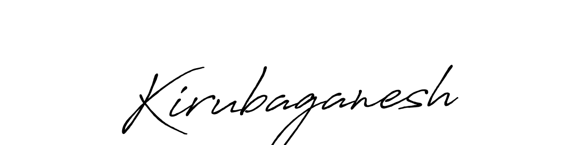 How to make Kirubaganesh name signature. Use Antro_Vectra_Bolder style for creating short signs online. This is the latest handwritten sign. Kirubaganesh signature style 7 images and pictures png