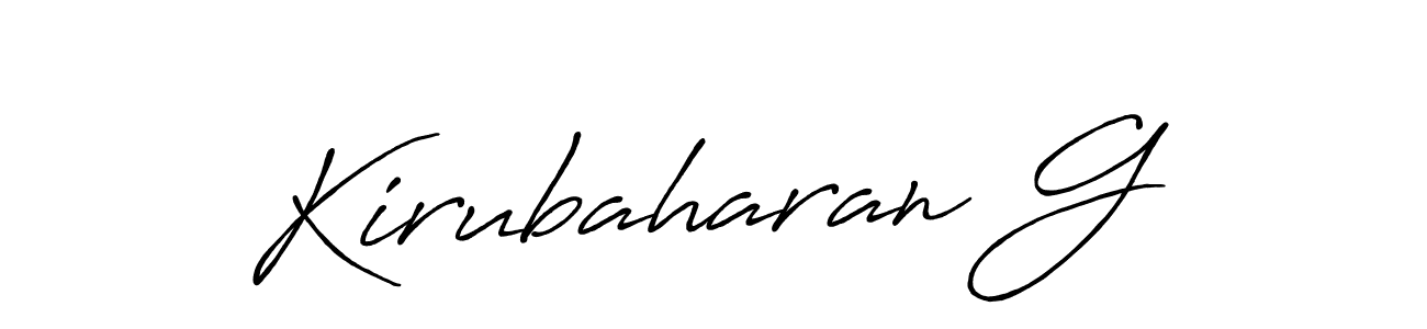 Design your own signature with our free online signature maker. With this signature software, you can create a handwritten (Antro_Vectra_Bolder) signature for name Kirubaharan G. Kirubaharan G signature style 7 images and pictures png