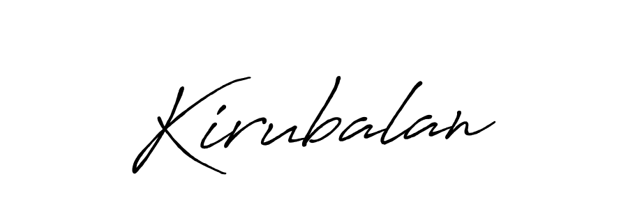 if you are searching for the best signature style for your name Kirubalan. so please give up your signature search. here we have designed multiple signature styles  using Antro_Vectra_Bolder. Kirubalan signature style 7 images and pictures png