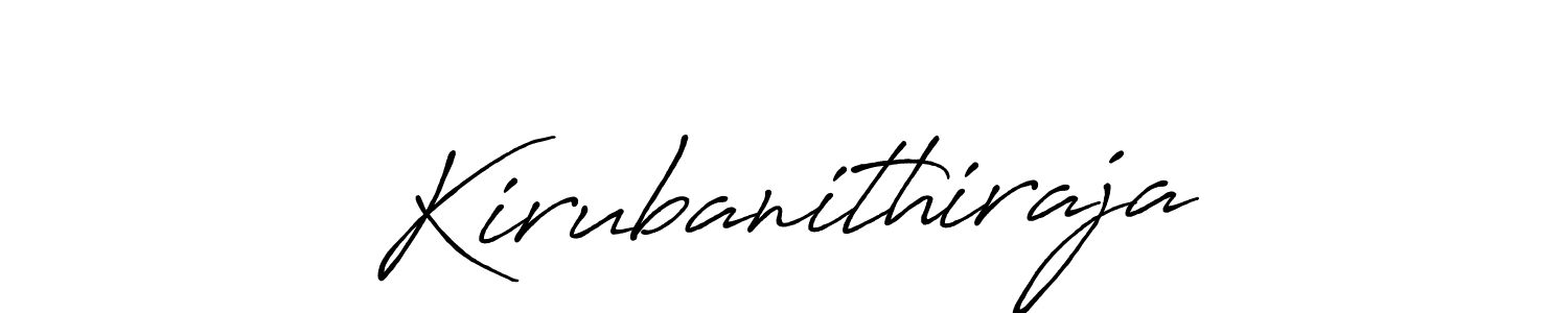 How to make Kirubanithiraja name signature. Use Antro_Vectra_Bolder style for creating short signs online. This is the latest handwritten sign. Kirubanithiraja signature style 7 images and pictures png