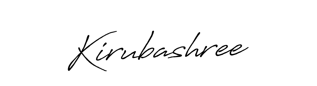 Use a signature maker to create a handwritten signature online. With this signature software, you can design (Antro_Vectra_Bolder) your own signature for name Kirubashree. Kirubashree signature style 7 images and pictures png