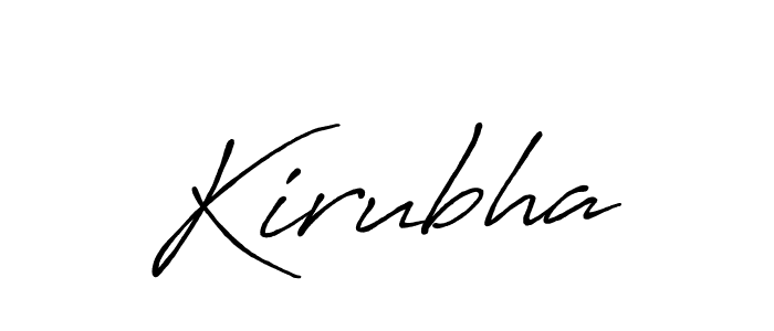 Use a signature maker to create a handwritten signature online. With this signature software, you can design (Antro_Vectra_Bolder) your own signature for name Kirubha. Kirubha signature style 7 images and pictures png