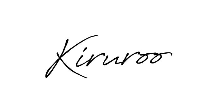 Also You can easily find your signature by using the search form. We will create Kiruroo name handwritten signature images for you free of cost using Antro_Vectra_Bolder sign style. Kiruroo signature style 7 images and pictures png