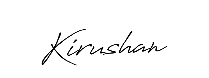 Antro_Vectra_Bolder is a professional signature style that is perfect for those who want to add a touch of class to their signature. It is also a great choice for those who want to make their signature more unique. Get Kirushan name to fancy signature for free. Kirushan signature style 7 images and pictures png
