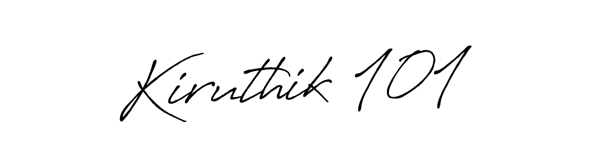 How to make Kiruthik 101 name signature. Use Antro_Vectra_Bolder style for creating short signs online. This is the latest handwritten sign. Kiruthik 101 signature style 7 images and pictures png