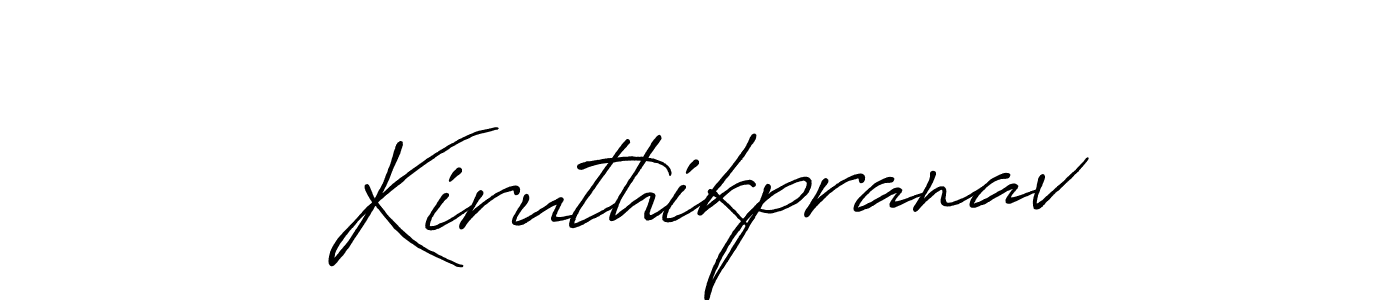 How to make Kiruthikpranav name signature. Use Antro_Vectra_Bolder style for creating short signs online. This is the latest handwritten sign. Kiruthikpranav signature style 7 images and pictures png