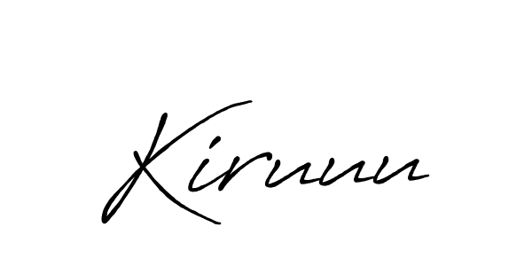 Design your own signature with our free online signature maker. With this signature software, you can create a handwritten (Antro_Vectra_Bolder) signature for name Kiruuu. Kiruuu signature style 7 images and pictures png