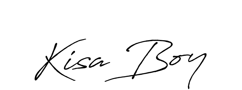 How to make Kisa Boy name signature. Use Antro_Vectra_Bolder style for creating short signs online. This is the latest handwritten sign. Kisa Boy signature style 7 images and pictures png