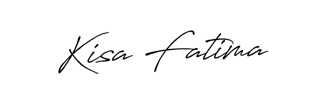 Create a beautiful signature design for name Kisa Fatima. With this signature (Antro_Vectra_Bolder) fonts, you can make a handwritten signature for free. Kisa Fatima signature style 7 images and pictures png