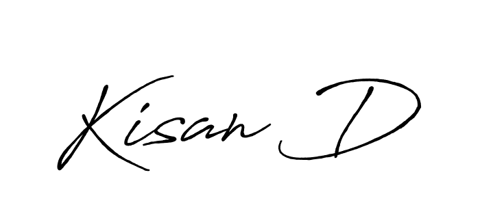 Design your own signature with our free online signature maker. With this signature software, you can create a handwritten (Antro_Vectra_Bolder) signature for name Kisan D. Kisan D signature style 7 images and pictures png