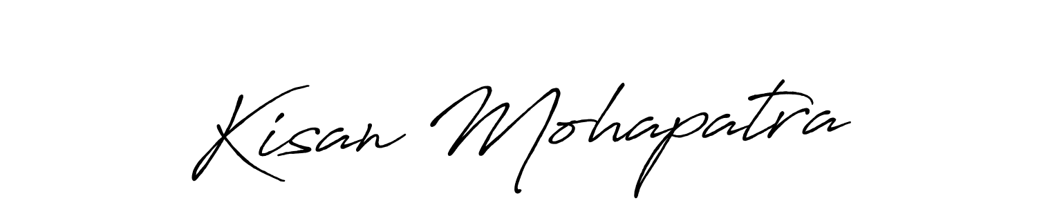 Make a beautiful signature design for name Kisan Mohapatra. With this signature (Antro_Vectra_Bolder) style, you can create a handwritten signature for free. Kisan Mohapatra signature style 7 images and pictures png