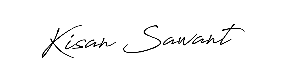 Kisan Sawant stylish signature style. Best Handwritten Sign (Antro_Vectra_Bolder) for my name. Handwritten Signature Collection Ideas for my name Kisan Sawant. Kisan Sawant signature style 7 images and pictures png