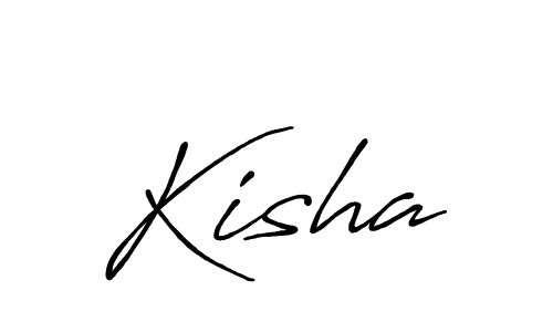 Also we have Kisha name is the best signature style. Create professional handwritten signature collection using Antro_Vectra_Bolder autograph style. Kisha signature style 7 images and pictures png