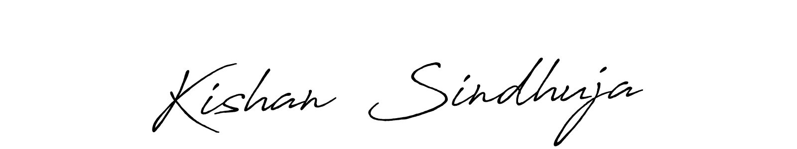 Create a beautiful signature design for name Kishan  Sindhuja. With this signature (Antro_Vectra_Bolder) fonts, you can make a handwritten signature for free. Kishan  Sindhuja signature style 7 images and pictures png