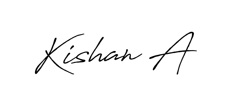 It looks lik you need a new signature style for name Kishan A. Design unique handwritten (Antro_Vectra_Bolder) signature with our free signature maker in just a few clicks. Kishan A signature style 7 images and pictures png