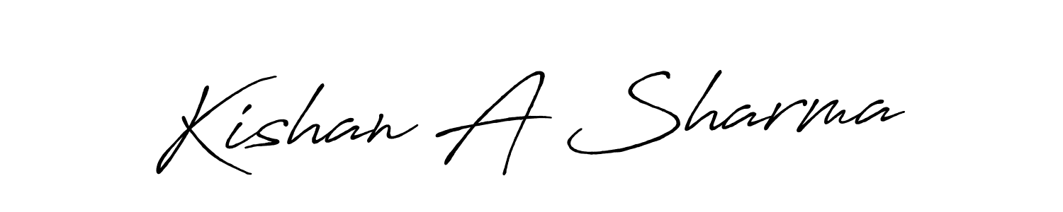 How to make Kishan A Sharma signature? Antro_Vectra_Bolder is a professional autograph style. Create handwritten signature for Kishan A Sharma name. Kishan A Sharma signature style 7 images and pictures png